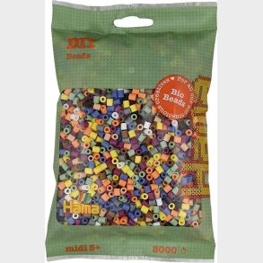 Hama Bio Midi Perler - Mix 198 - 6 Farver - 3.000 Perler - 191-198