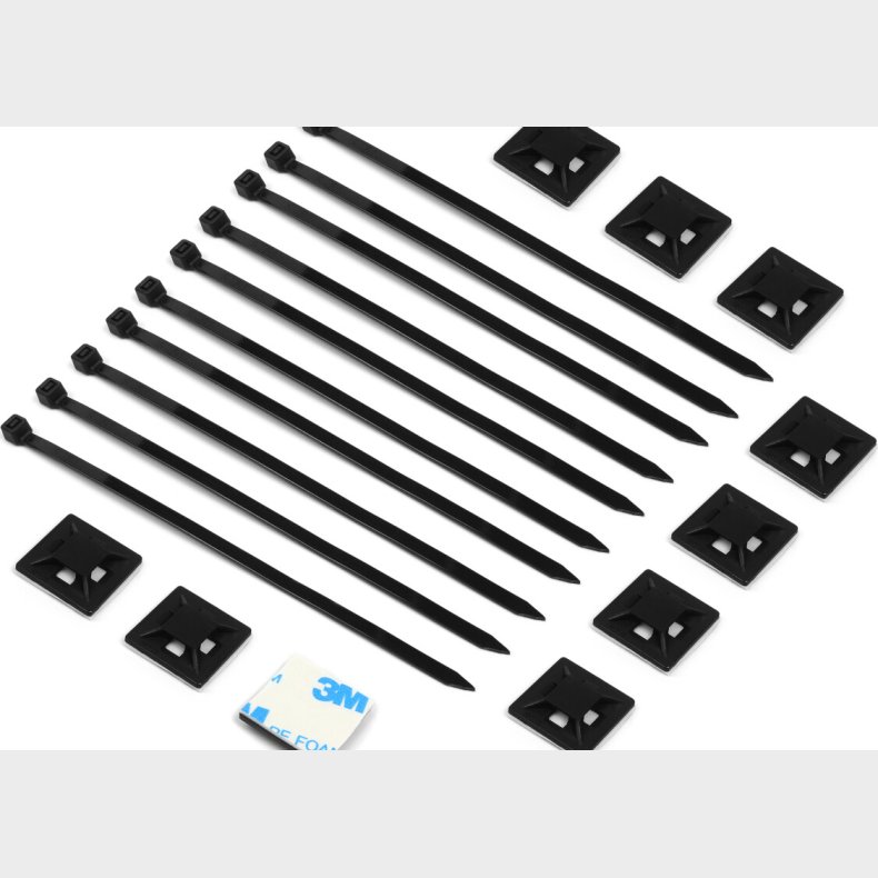 Cable Mount &amp; Tie (10 Pcs) - Mv150640 - Maverick Rc