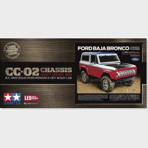 Tamiya - Rc Ford Baja Bronco Cc-02 Byggest - 1/10 - 58736