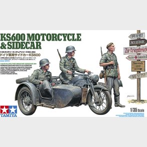 Tamiya - Ks600 Motorcycle & Sidecar Byggest - 1:35 - 35384