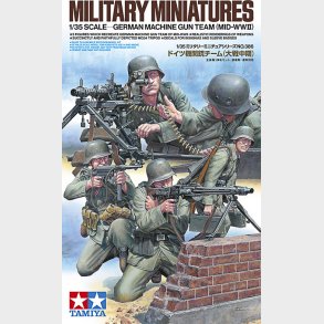 Tamiya - Military Miniatures German Machine Gun Team - Model Figurer - 1:35 - 35386