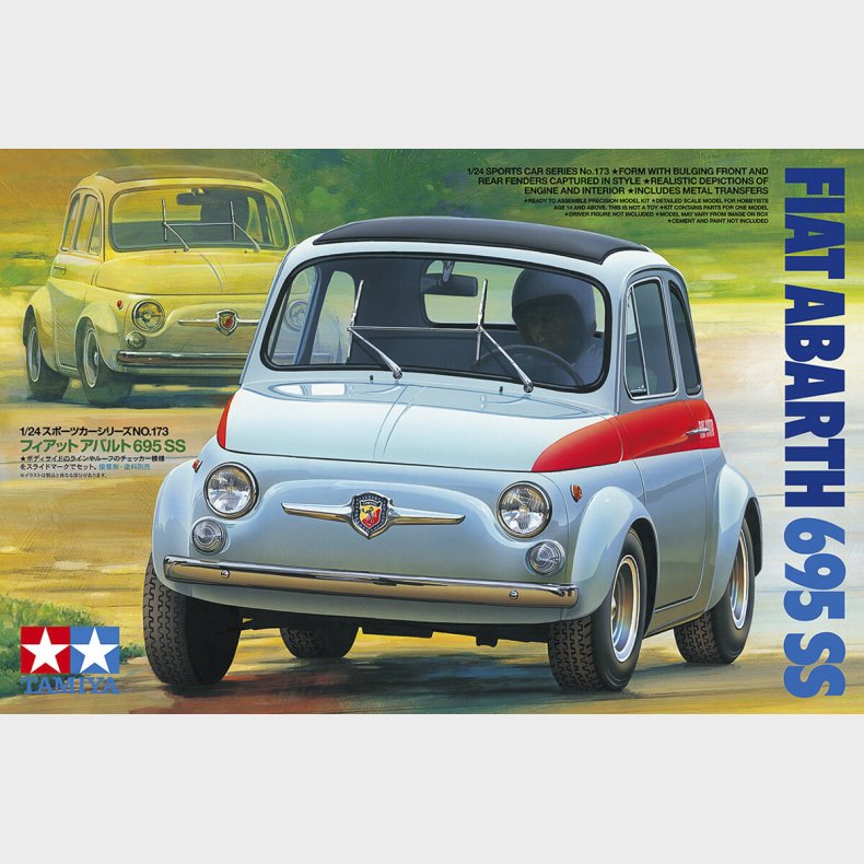 Tamiya - Fiat Abarth 695 Ss Model Bil Byggest - 1/24 - 24173