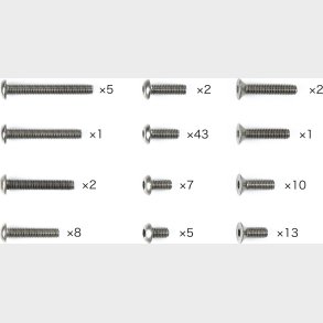 Xm-01 Titanium Screw Set - 47509 - Tamiya
