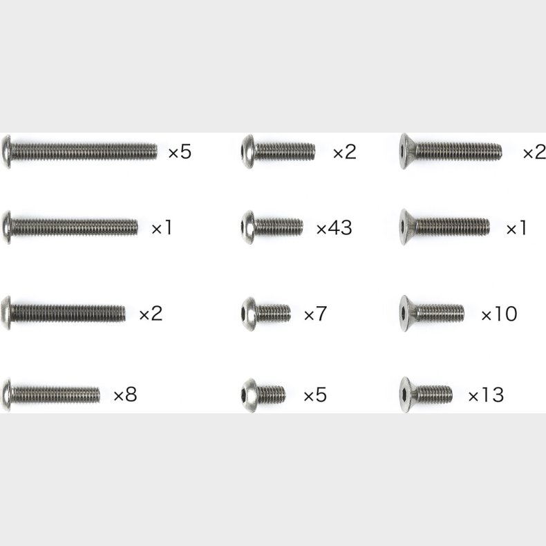 Xm-01 Titanium Screw Set - 47509 - Tamiya
