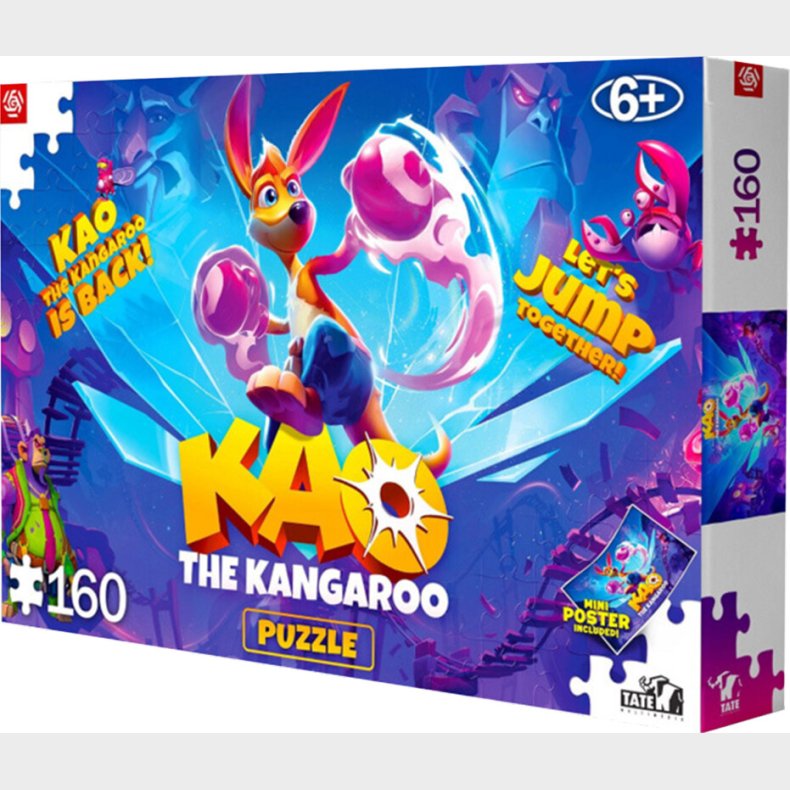 Kao The Kangaroo Puslespil - Good Loot Puslespil - 160 Brikker