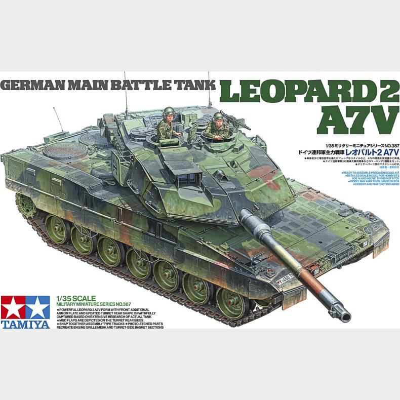 Tamiya - German Main Battle Tank Leopard 2 A7v - 1/35 - 35387