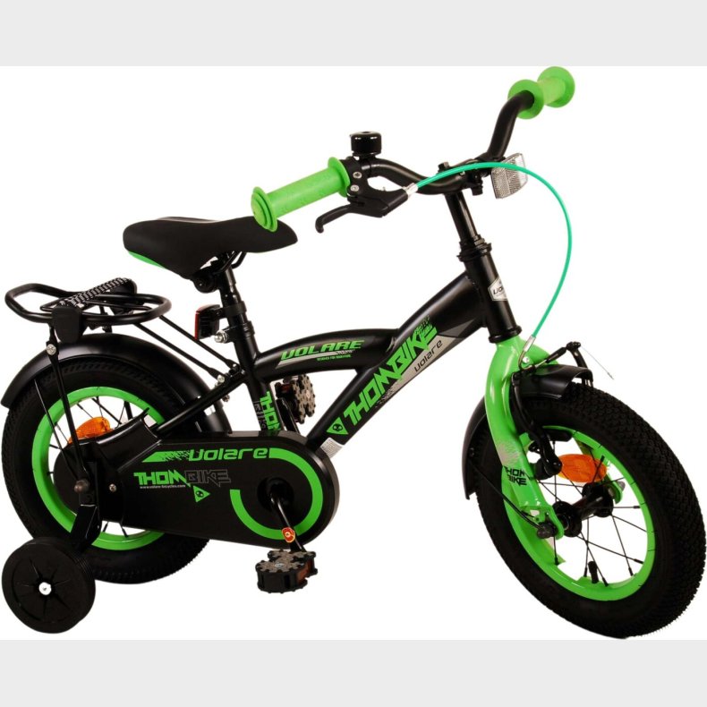 Volare - Brnecykel Med Stttehjul - 12'' - Thombike - Grn