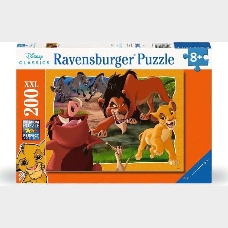 Lvernes Konge Puslespil - Disney Classics - 200 Xxl Brikker - Ravensburger