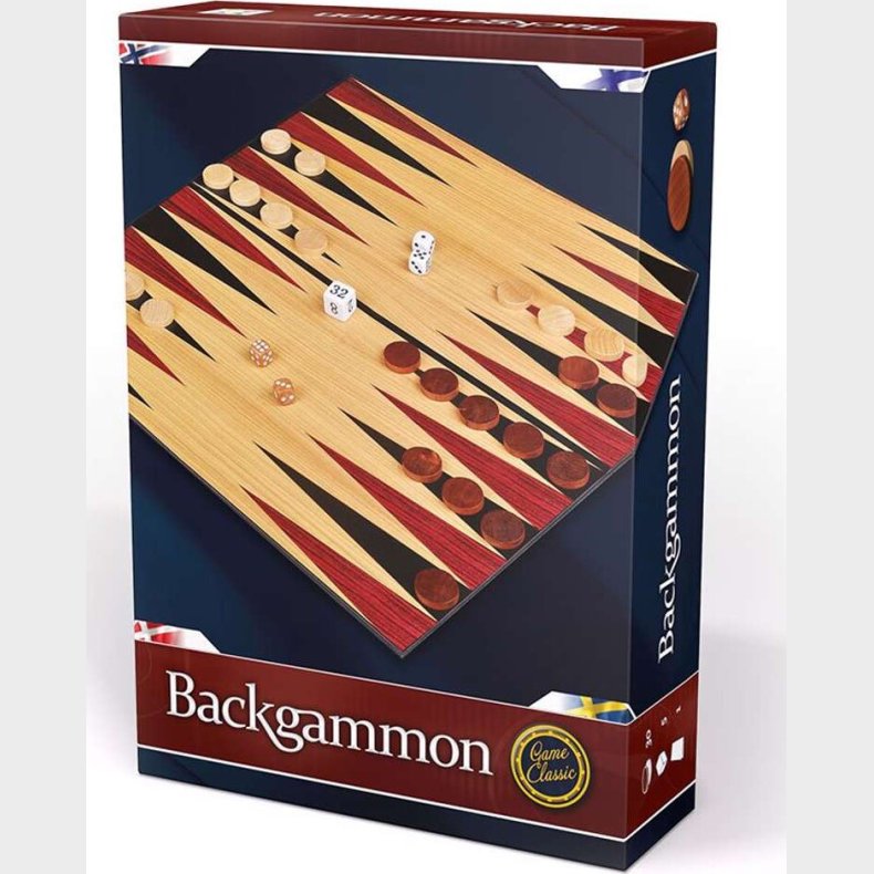 Backgammon Brtspil I Lder Kuffert