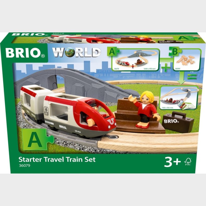 Brio World - Tog Startst - Starter Travel Train Set - 36079