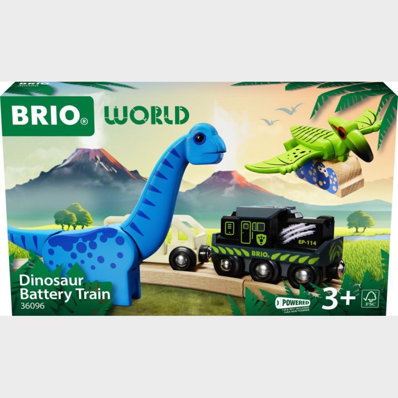 Brio World - Dinosaur Batteridrevet Tog St - 5 Dele - 36096