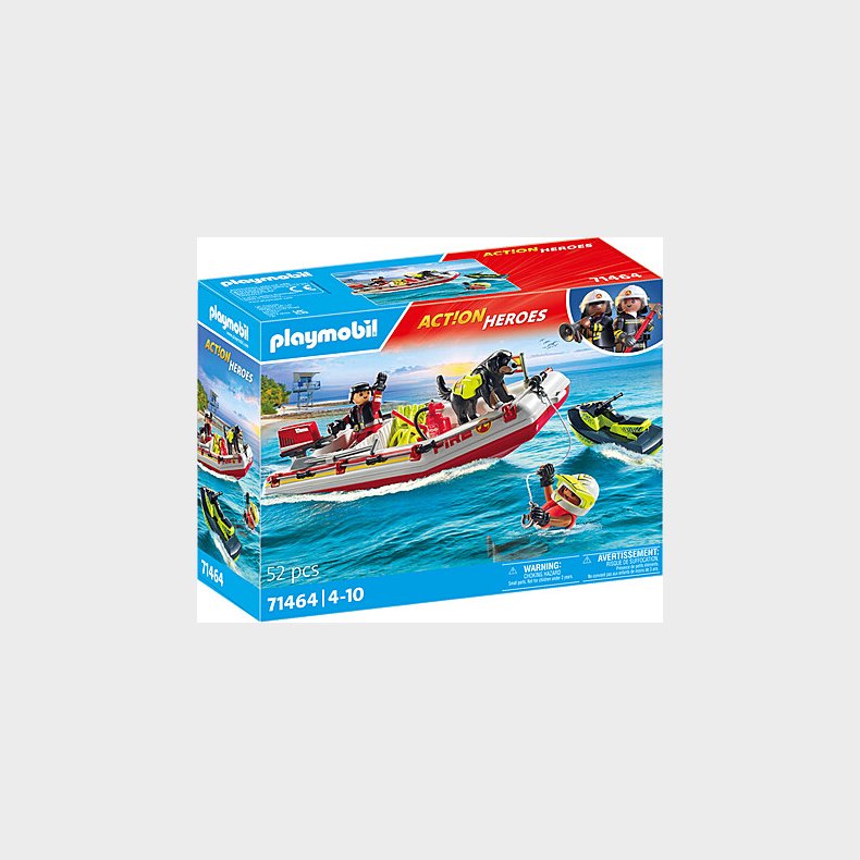 Playmobil Action Heroes - Brandbd Med Vandscooter - 71464
