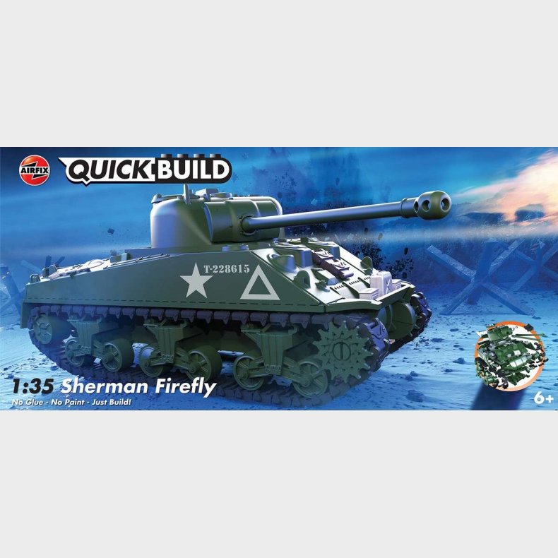 Airfix - Quickbuild Sherman Firefly Byggest - 1:35 - J6042