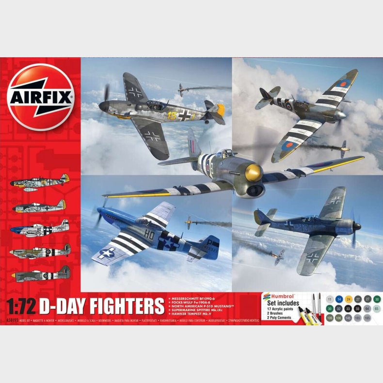 Airfix - D-day Fighters Model Fly Byggest - 1:72 - A50192