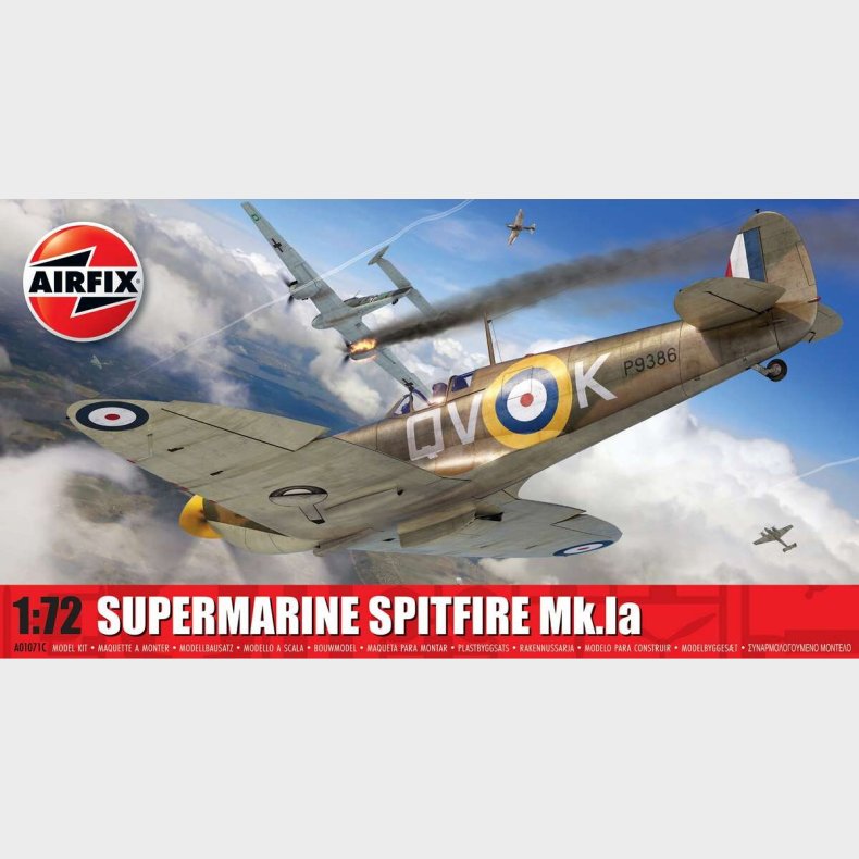 Airfix - Supermarine Spitfire Mk.ia Fly Byggest - 1:72 - A01071c