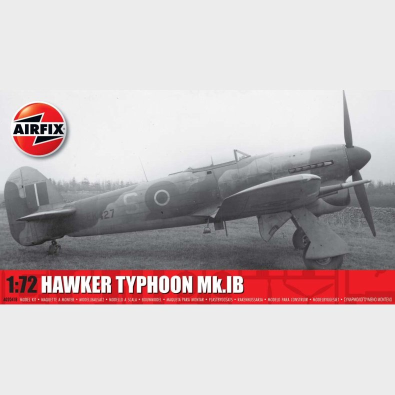 Airfix - Hawker Typhoon Mk.ib Modelfly Byggest - 1:72 - A02041b