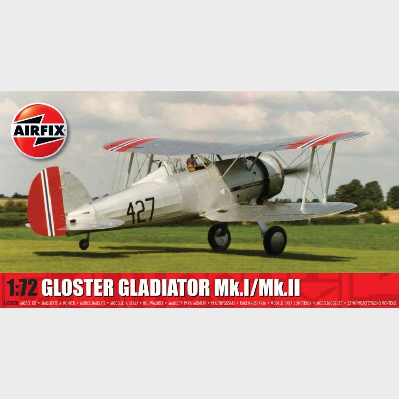 Airfix - Gloster Gladiator Mk.i/mk.ii Fly Byggest - 1:72 - A02052b