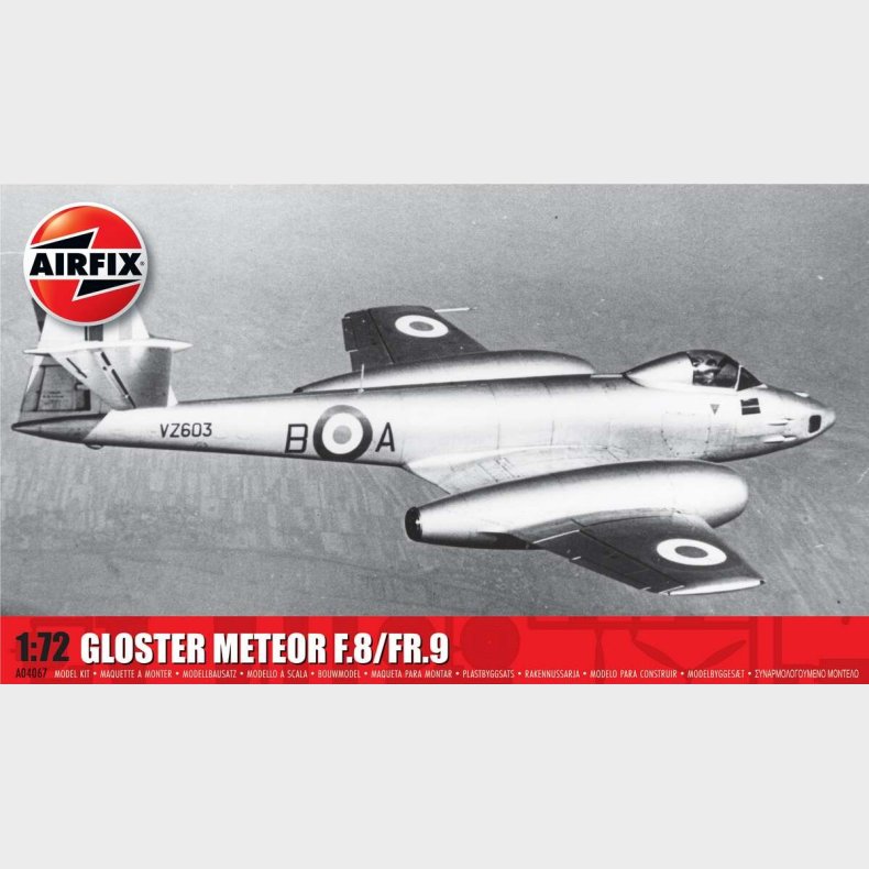 Airfix - Gloster Meteor F.8/fr.9 Modelfly Byggest - 1:72 - A04067