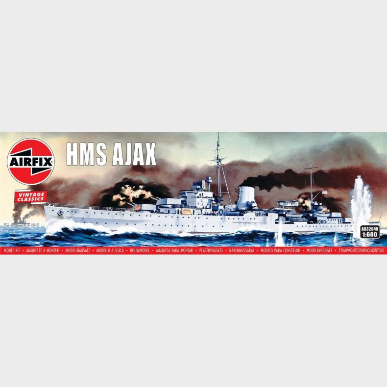 Airfix - Hms Ajax Modelskib Byggest - 1:600 - A03204v