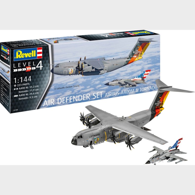 Revell - Air Defender Airbus &amp; Tornado - 1:144 - Level 4 - 03789