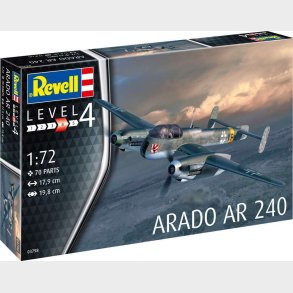 Revell - Arado Ar-240 Modelfly Byggest - 1:72 - Level 4 - 03798