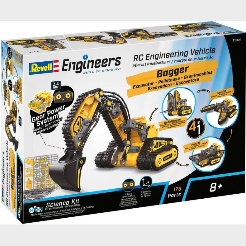 Revell - Engineers - Rc Engineering Vehicle 4-i-1 Byggest - 21304
