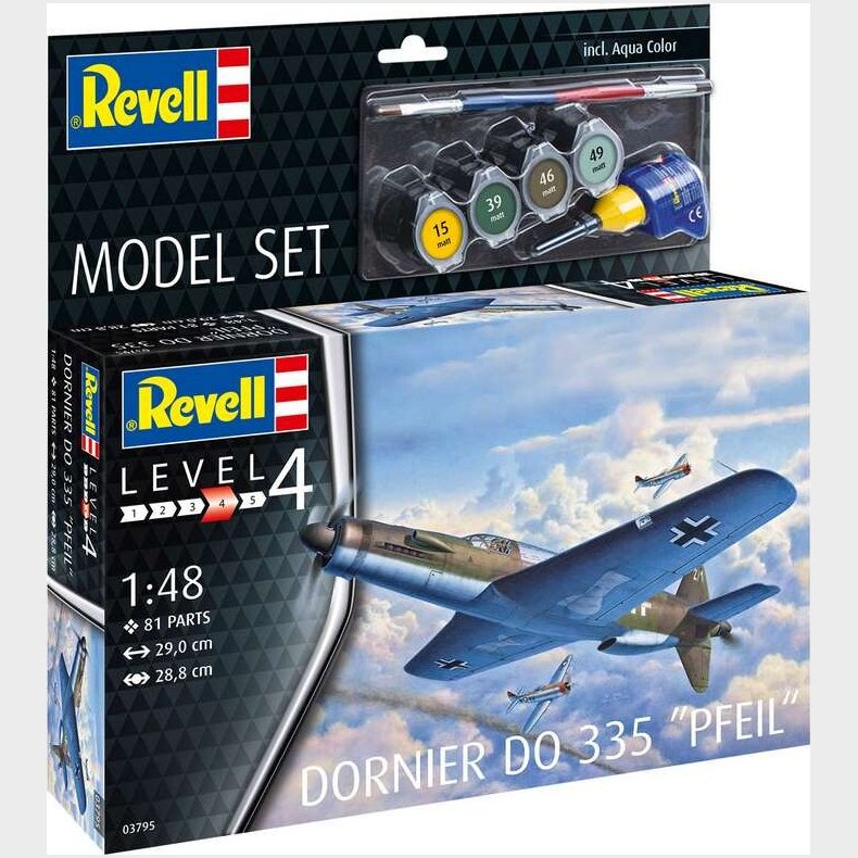Revell - Dornier Do 335 Pfeil Fly Byggest - 1:48 - Level 4 - 03795