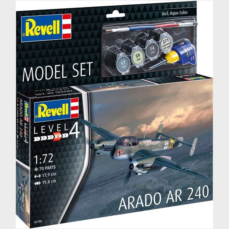 Revell - Arado Ar-240 Fly Byggest - 1:72 - Level 4 - 63798