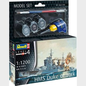 Revell - Hms Duke Of York Modelskib - 1:1200 - Level 4 - 65182