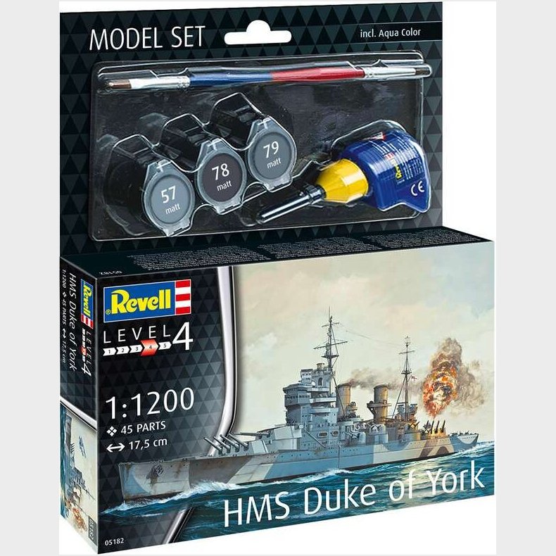 Revell - Hms Duke Of York Modelskib - 1:1200 - Level 4 - 65182