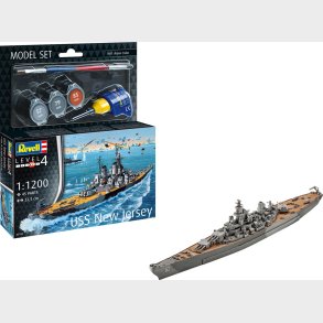 Revell - Uss New Jersey Modelskib - 1:1200 - Level 4 - 65183