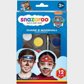 Snazaroo Ansigtsmaling St - Paw Patrol - Chase & Marshall - 12 Dele