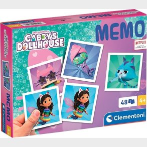 Clementoni Memo Pocket - Gabbys Dukkehus Vendespil - 48 Kort