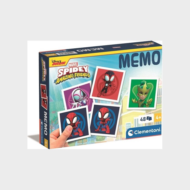 Clementoni Memo Pocket - Spidey Vendespil - 48 Kort