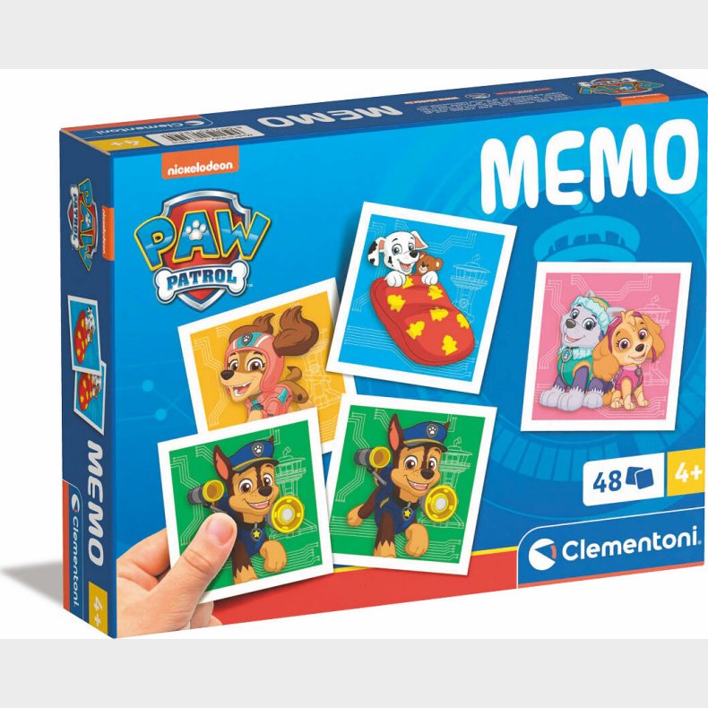 Paw Patrol Vendespil - Clementoni Memo Pocket - 48 Kort