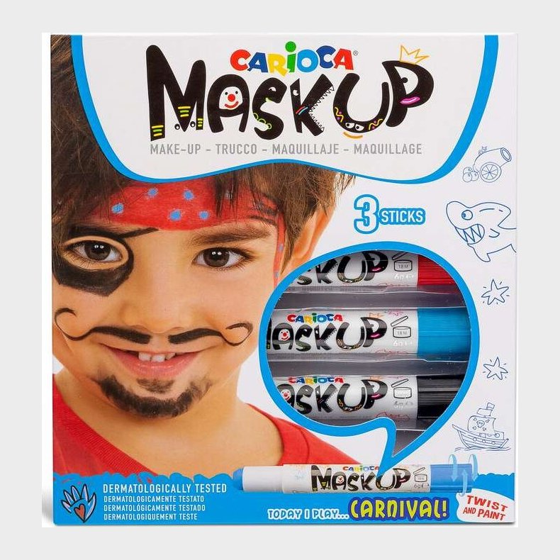 Carioca Mask Up - Ansigtsmaling - Karneval - 3 Farver