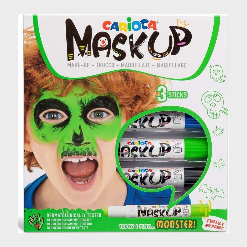 Carioca Mask Up - Ansigtsmaling - , Monster -3stk 43051 -