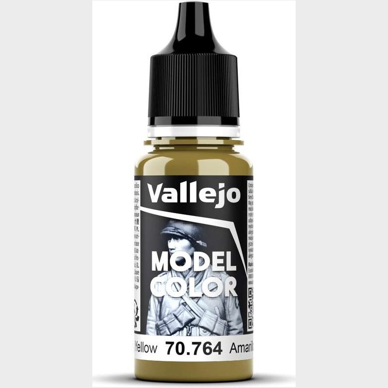 Vallejo - Model Color - Military Yellow Mat - 18 Ml - 70764