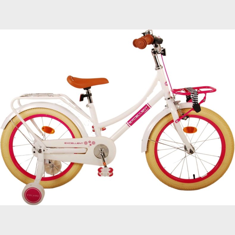 Volare - Brnecykel Med Stttehjul - 18" - Excellent - Hvid