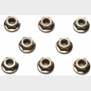4mm Serrated Whl Nut Bla*8 - 42282 - Tamiya