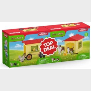 Schleich Farm World - Hnsehus Og Hundehus - 2-i-1 St - 72241