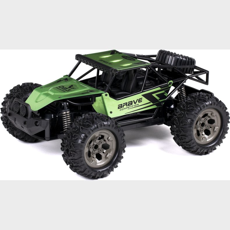Brave R/c 1:12, 2,4ghz, 7,4v 500mah Li-ion, Green - Tec-toy