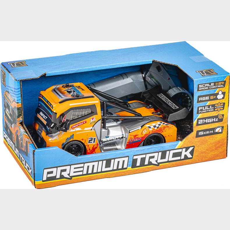 Premium Truck R/c 1:24 2,4ghz, Orange - Tec-toy