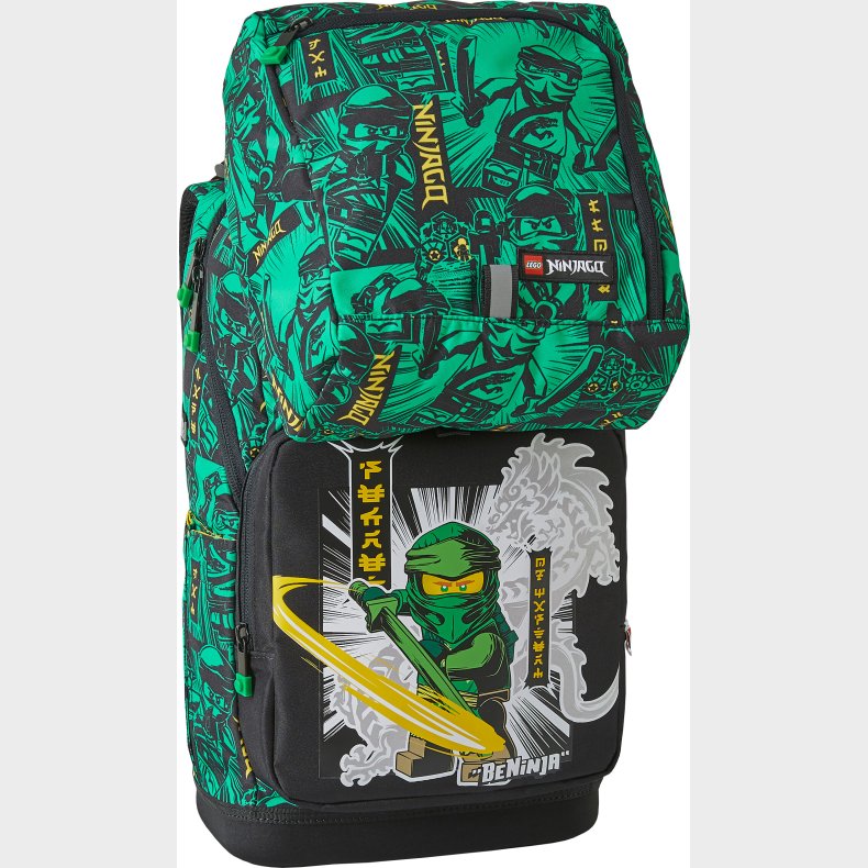 Lego - Ninjago Skoletaske Med Gymnastiktaske - Grn - Optimo Starter
