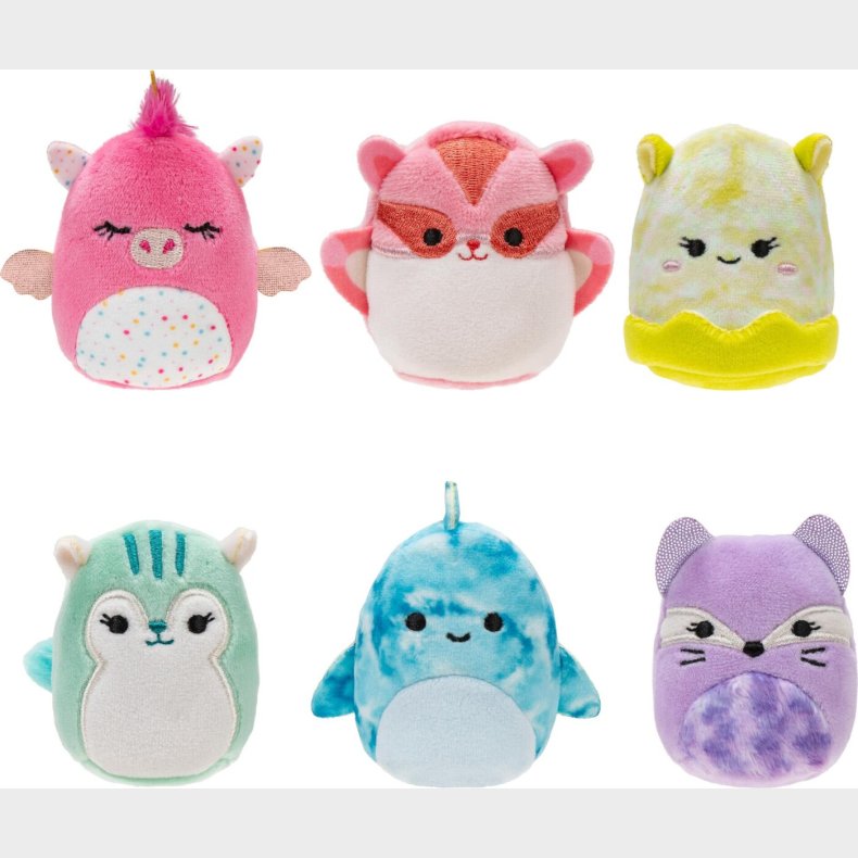 Squishmallows Bamser - Squishville Cute And Colourful Squad Series 7 - 6-pak