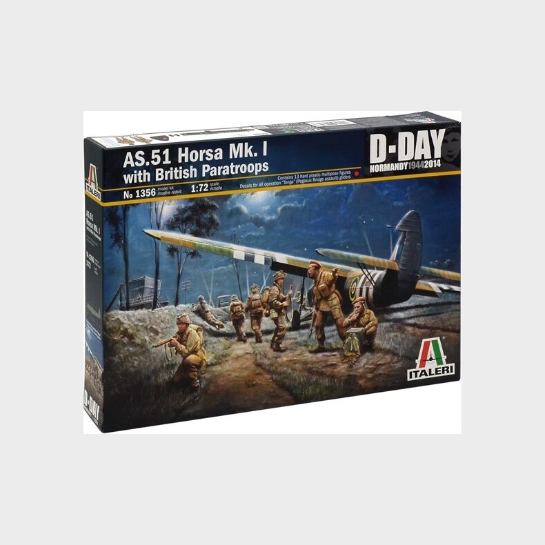 Italeri - As.51 Horsa Mk.i/ii &amp; British Paratroops - 1:72 - 1356s