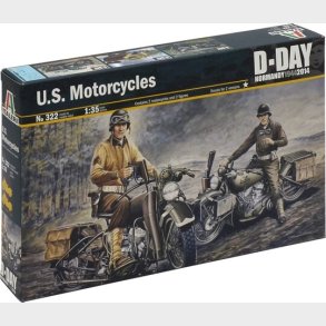 Italeri - D-day - U.s. Motorcycles Ww2 Byggest - 1:35 - 0322s