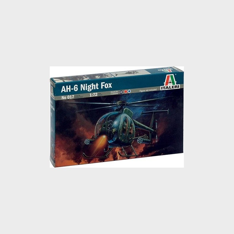 Italeri - Ah-6 Night Fox Helikopter Byggest - 1:72 - 0017s