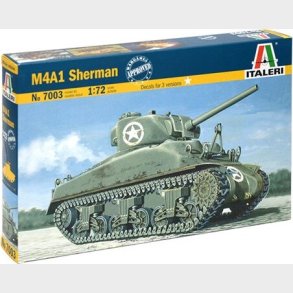 Italeri - M4a1 Sherman Model Tank Byggest - 1:72 - 7003