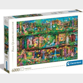 Clementoni Puslespil - Bogreol Med Planter - High Quality - 6000 Brikker